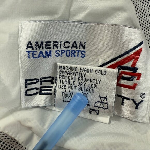 Vintage American Team Sports Men's Sz Large Racing Windbreaker Jacket 100% Nylon - Picture 12 of 13